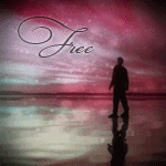 99px.ru аватар Мужчина стоит на водной глади глядя в небо в розовых тонах, (Free / Свобода)