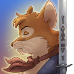 Аватар Мартин Воитель из мультсериала Рэдволл / Redwall, рядом его меч с надписью I am that is