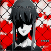 Аватар Yuno Gasai / Юно Гасай из аниме Mirai Nikki / Дневник будущего на фоне решетки стоит на ветру