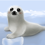 99px.ru аватар Маленький тюлень мило улыбается, лежа на льдине