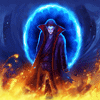 99px.ru аватар Вампир - иллюзионист на фоне открытого портала и огня