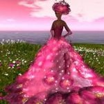 99px.ru аватар Девушка в розовом длинном платье и шляпе на фоне природы