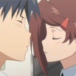 Аватар Парень целуется с девушкой, аниме Поцелуй сестер / KissXsis
