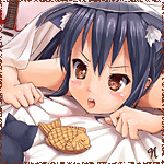 99px.ru аватар Azusa Nakano (Azu-nyan) / Адзуса Накано (Азу-нян) из аниме Кей-Он! / Легкая музыка / Клуб легкой музыки / K-ON! и черный котенок смотрят на рыбу, лежащую на кровати