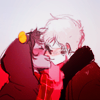 Аватар Dave & Karkat kiss / поцелуй Дэйва и Карката из веб-комикса Хоумстак / Homestuck, fan-art / фан-арт