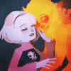 Аватар Rose Lalonde & Davesprite / Роуз Лалонд и Дейвспрайт из веб-комикса Хоумстак / Homestuck обнимаются