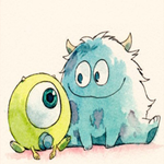 99px.ru аватар Джеймс П. Салливан / James P. Sullivan и Майк Вазовский / Mike Wazowski в детстве из мультфильма Корпорация монстров / Monsters