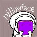 Аватар Rose Lalonde / Роуз Лалонд из веб-комикса Хоумстак / Застрявший дома / Homestuck закрыла лицо розовой подушкой (pillowface / подушкалицо)