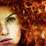 99px.ru аватар Девушка с кучерявыми рыжими волосами