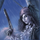 99px.ru аватар Пиратка с револьвером в шторм