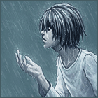 99px.ru аватар L Lawliet / Эль Лоулайт из аниме Тетрадь Смерти / Death Note под дождем