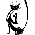99px.ru аватар Черный интересный котенок на белом фоне