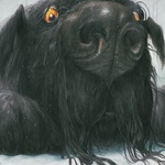 99px.ru аватар Черный терьер / Black Dog, художник Леви Пинфолд / Levi Pinfold