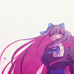 Аватар Anarchy Stocking / Анархия Стокинг (Чулок) из аниме Труська, Чулко и пресвятой Подвяз / Panty & Stocking with Garterbelt с развевающимися волосами и светящимися глазами