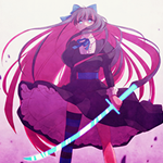 Аватар Anarchy Stocking / Анархия Стокинг (Чулок) из аниме Труська, Чулко и пресвятой Подвяз / Panty & Stocking with Garterbelt со своей катаной из чулка в руке