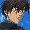 Аватар Sagara Sousuke / Соске Сагара из аниме Стальная тревога / Full Metal Panic с развевающимися волосами на фоне неба