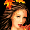 99px.ru аватар Девушка с осенними листьями на волосах