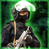 99px.ru аватар Спецназовец в маске и шлеме держит в руках автомат на зеленом фоне