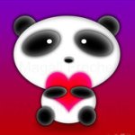 99px.ru аватар Панда с розовым сердечком
