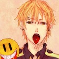 Аватар Noiz / Нойз из визуальной новеллы DRAMAtical Murder (DMMd) показывает язык