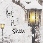 99px.ru аватар Фонарь под снегом на фоне деревьев в инее, надпись Let it snow / Пусть снег идет