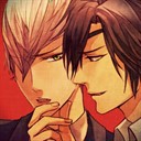 99px.ru аватар Масамуне Датэ / Date Masamune дотронулся до подбородка Мицунари Исиды / Ishida Mitsunari из аниме Эпоха Смут / Sengoku Basara: Samurai Kings