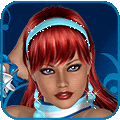 99px.ru аватар Девушка с красными волосами и голубым ободком