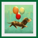 99px.ru аватар Пес такса с воздушными шарами