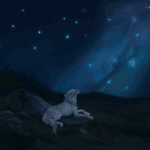 99px.ru аватар Белый волк смотрит на звезды в небе, художница Innali