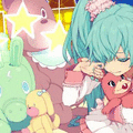99px.ru аватар Плачущая вокалоид Мику Хатсуне / vocaloid Miku Hatsune в окружении игрушек