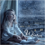 99px.ru аватар Девочка улыбается, сидя на окне, за которым идет снег (Winter / зима)