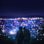 99px.ru аватар Мужчина и девушка целуются на фоне ночного города