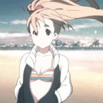 99px.ru аватар Цумуги / Tsumugi из аниме K-on / Клуб легкой музыки с развивающимися на ветру волосами