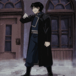 Аватар Рой Мустанг / Roy Mustang и Шрам / Scar из аниме Стальной алхимик / Fullmetal Alchemist дерется с мужчинами