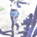 Аватар Девушка бежит по улице, раскинув руки, арт к компьютерной игре Ninja Hamsters vs Robots