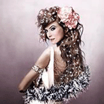 99px.ru аватар Девушка с блестящими волосами и цветком в волосах