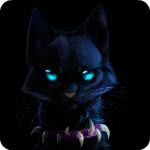 99px.ru аватар Чеширский кот со сверкающими синими глазами