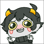 Аватар Karkat Vantas / Каркат Вантас из веб-комикса Хоумстак / Homestuck со слезящимися глазами