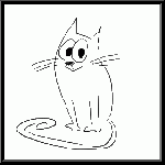 99px.ru аватар Рисованный котенок на белом фоне
