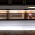 Аватар Патрик / Patrick едет в поезде, открыв рот