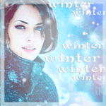 99px.ru аватар Девушка - брюнетка под падающим снегом (Winter)