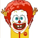 99px.ru аватар SpongeBob / Спанч Боб из мультфильма SpongeBob SquarePants / Губка Боб Квадратные Штаны одет как клоун из МакДональдса / McDonalds