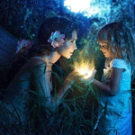 99px.ru аватар Фея передает девочке в руках сияющий огонек