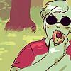 Аватар Dave Strider / Дейв Страйдер из веб-комикса Хоумстак / Homestuck ест хот-дог