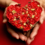 99px.ru аватар Маленький букет из красных роз в виде сердечка