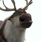 Аватар Олень Sven / Свен из мультика Холодное сердце / Frozen, облизывает стекло