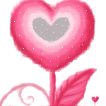 99px.ru аватар Рисованное розовое абстрактное сердце выросшее на веточке с листом и маленьким сердечком на белом фоне