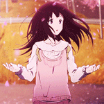 Аватар Eru Chitanda / Эру Читанда из аниме Hyouka / Хоу-ка под падающими лепестками