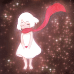99px.ru аватар Девушка в белом платье и красном шарфе, держит в руках крохотное сердечко