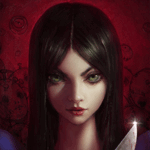 99px.ru аватар Alice / Алиса из игры Alice: Madness Returns / Алиса: Безумие возвращается держит в руках сияющий кинжал